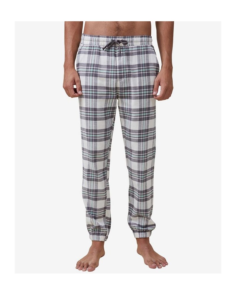 Men's Expandable Waist Lounge Pants Bone, Washed Black, Green Check $28.04 Pajama