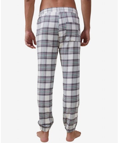 Men's Expandable Waist Lounge Pants Bone, Washed Black, Green Check $28.04 Pajama