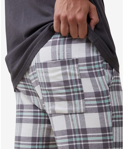 Men's Expandable Waist Lounge Pants Bone, Washed Black, Green Check $28.04 Pajama