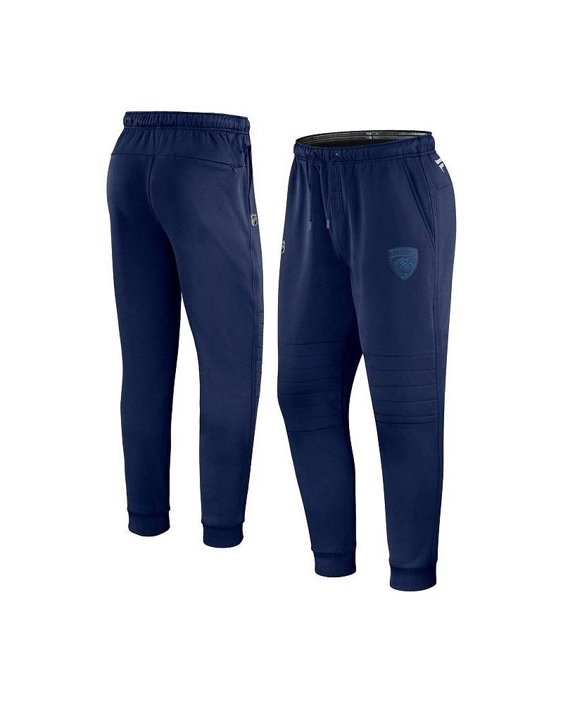 Men's Branded Navy Florida Panthers Authentic Pro Travel and Training Sweatpants $39.36 Pants