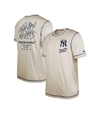 Men's White New York Yankees Team Split T-shirt $25.85 T-Shirts