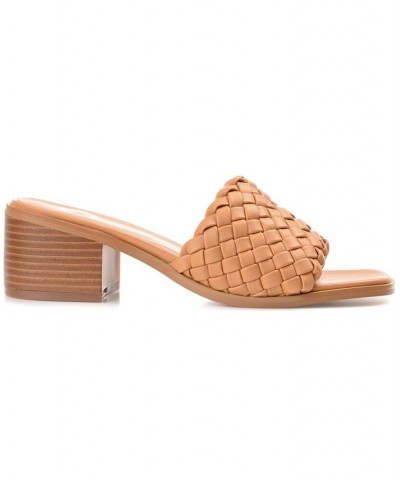 Women's Fylicia Woven Sandals Tan/Beige $34.85 Shoes