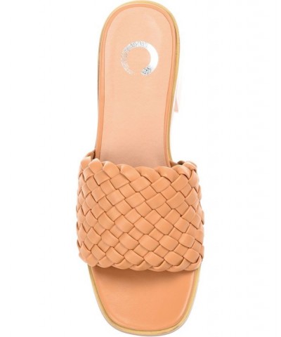 Women's Fylicia Woven Sandals Tan/Beige $34.85 Shoes