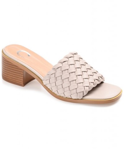 Women's Fylicia Woven Sandals Tan/Beige $34.85 Shoes