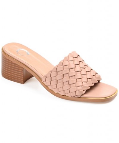 Women's Fylicia Woven Sandals Tan/Beige $34.85 Shoes