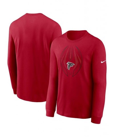 Men's Red Atlanta Falcons Legend Icon Performance Long Sleeve T-shirt $26.99 T-Shirts