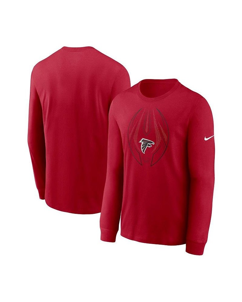 Men's Red Atlanta Falcons Legend Icon Performance Long Sleeve T-shirt $26.99 T-Shirts