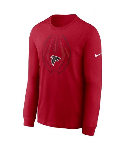 Men's Red Atlanta Falcons Legend Icon Performance Long Sleeve T-shirt $26.99 T-Shirts