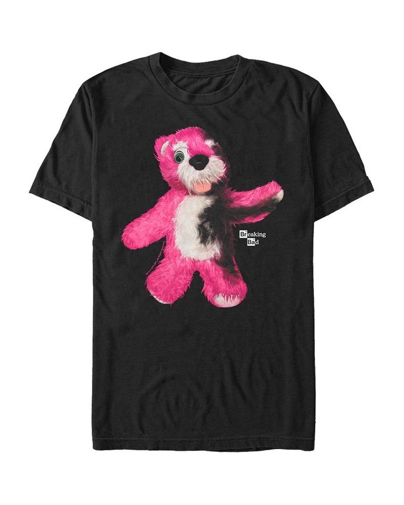 Men's Burnt Pink Teddy Bear Portrait Logo Short Sleeve T- shirt Black $16.45 T-Shirts