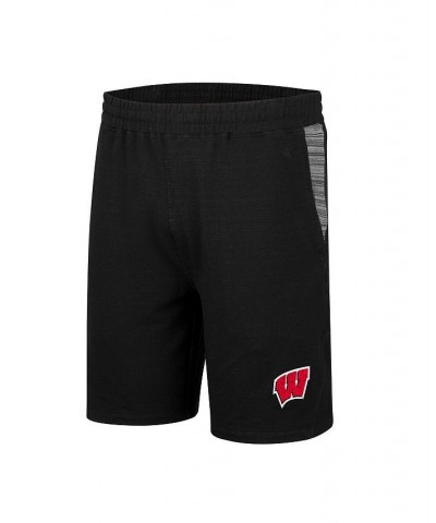 Men's Black Wisconsin Badgers Wild Party Shorts $21.19 Shorts