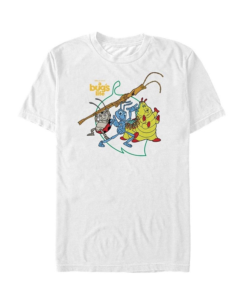 Disney Pixar Men's A Bug's Life Big Leaf Group Shot Short Sleeve T-Shirt White $19.24 T-Shirts