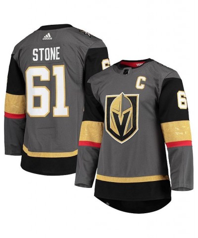 Men's Mark Stone Gray Vegas Golden Knights Home Captain Patch Primegreen Authentic Pro Player Jersey $58.24 Jersey