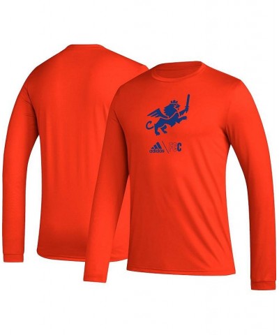 Men's Orange FC Cincinnati Icon Long Sleeve T-shirt $29.49 T-Shirts