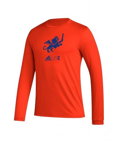 Men's Orange FC Cincinnati Icon Long Sleeve T-shirt $29.49 T-Shirts