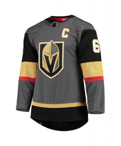 Men's Mark Stone Gray Vegas Golden Knights Home Captain Patch Primegreen Authentic Pro Player Jersey $58.24 Jersey