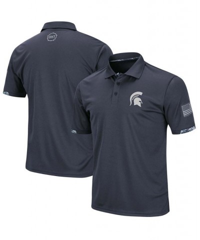 Men's Charcoal Michigan State Spartans OHT Military Inspired Appreciation Digital Camo Polo $22.55 Polo Shirts