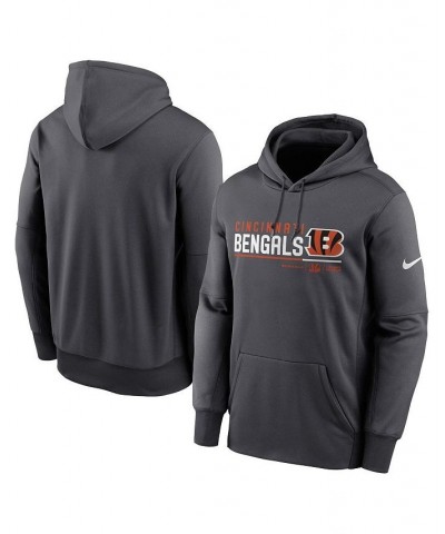 Men's Anthracite Cincinnati Bengals Prime Logo Name Split Pullover Hoodie $40.50 Sweatshirt