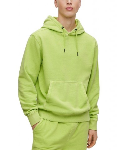 BOSS Men's Cotton-Blend Relaxed-Fit Embroidered Logo Hoodie Green $80.84 Sweatshirt