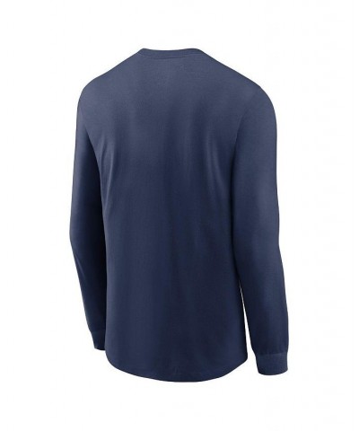 Men's Navy Minnesota Twins Over Arch Long Sleeve T-shirt $21.50 T-Shirts