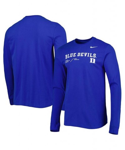 Men's Royal Duke Blue Devils Team Practice Performance Long Sleeve T-shirt $23.19 T-Shirts