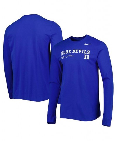 Men's Royal Duke Blue Devils Team Practice Performance Long Sleeve T-shirt $23.19 T-Shirts