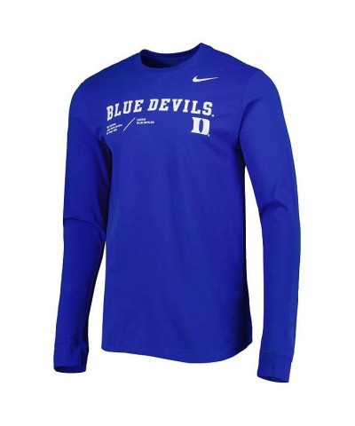 Men's Royal Duke Blue Devils Team Practice Performance Long Sleeve T-shirt $23.19 T-Shirts