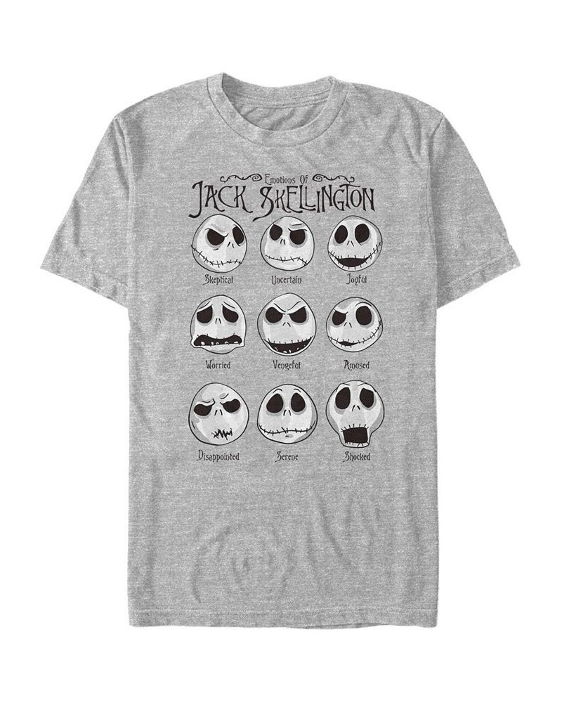 Men's Jack Emotions Short Sleeve T-Shirt Gray $20.99 T-Shirts