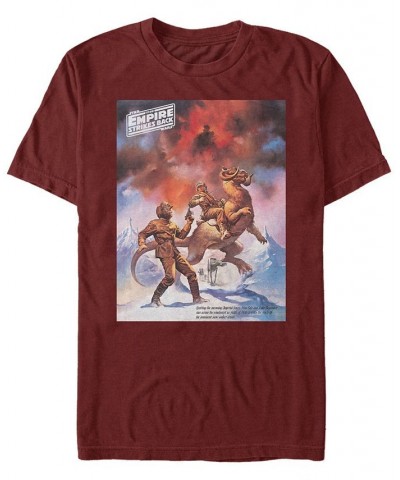 Men's Star Wars Empire Strikes Back Snowalker Poster Short Sleeve T-Shirt Red $18.19 T-Shirts