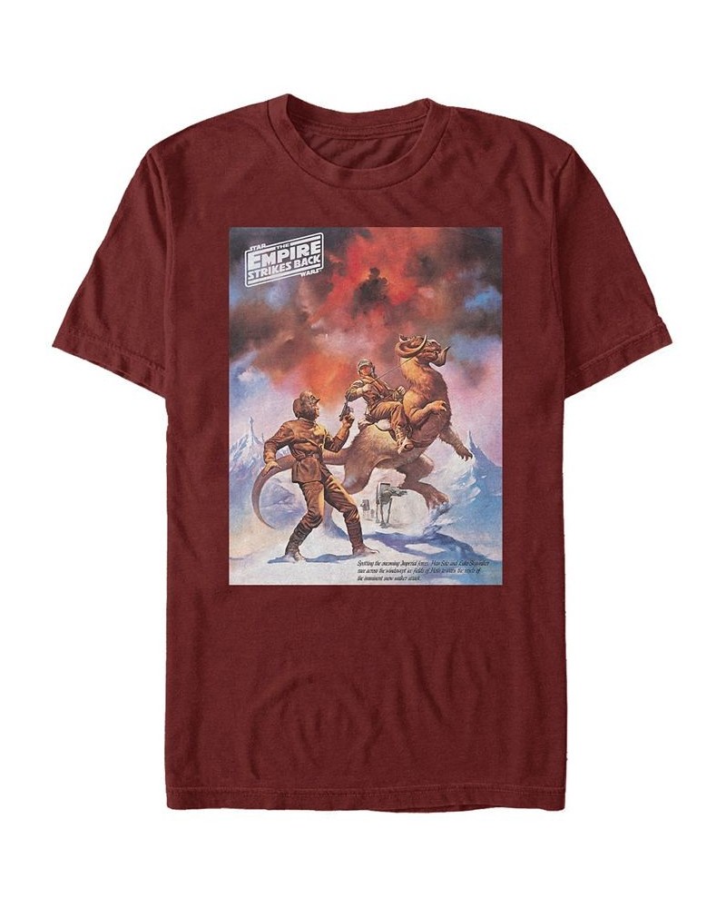 Men's Star Wars Empire Strikes Back Snowalker Poster Short Sleeve T-Shirt Red $18.19 T-Shirts