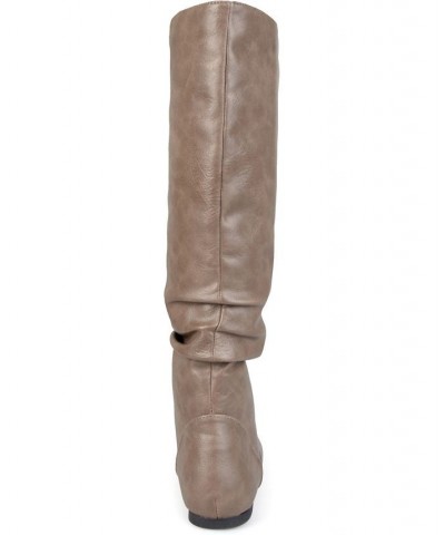 Women's Jayne Wide Calf Boots Tan/Beige $45.00 Shoes